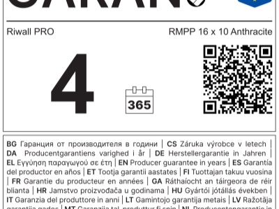 Riwall PRO RMPP 16 x 10 Anthracite - Hliníková pergola ( 5 x 3 m )
