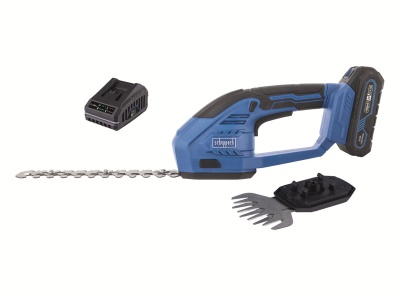 Scheppach C-HTGS200-X-SET S - 20 V IXES aku nůžky na trávu a keře + 2Ah baterie + nabíječka 2,4 A