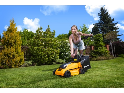 Riwall PRO RALM 3320i SET - aku travní sekačka 20 V + 1x 4Ah baterie + nabíječka 2,4 A