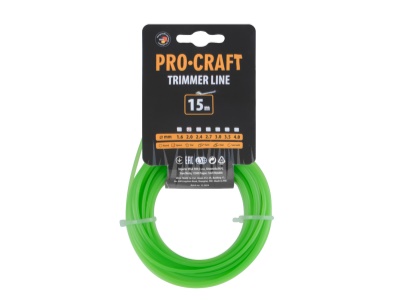 Struna žací  (2mm) (15m) čtverec PROCRAFT KV-2/15