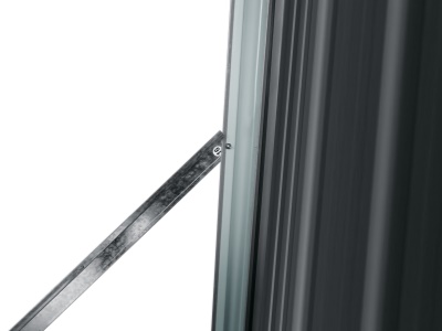 Riwall PRO RMWS 3x9 Anthracite - přístřešek na dřevo s kůlnou 2,7 x 1,6 m s pultovou střechou antracit