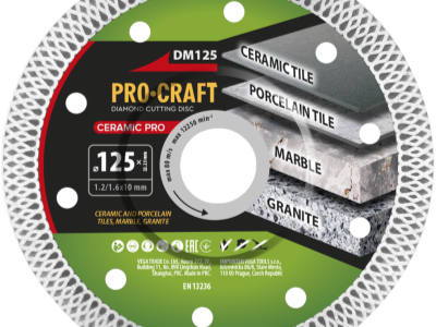 Diamantový řezný kotouč Ceramic PRO Procraft DM125