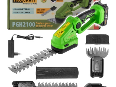Aku nůžky na trávu a keře Procraft PGH2100