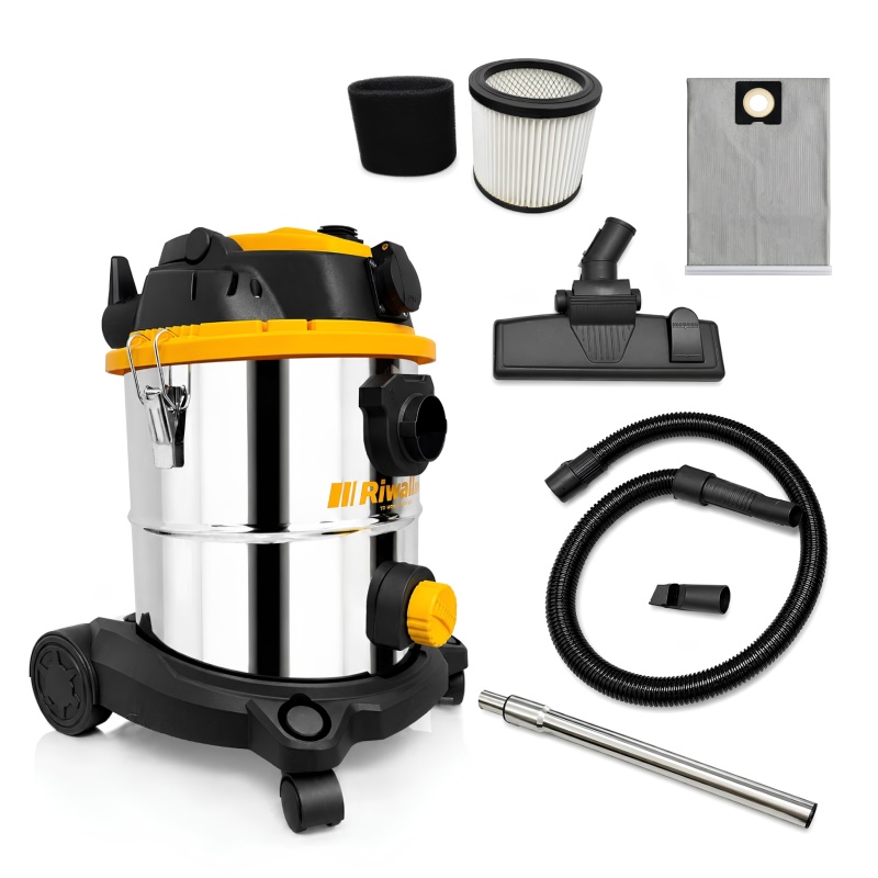Riwall HOME ZYGA 2.0 - bezsáčkový průmyslový vysavač na suché/mokré vysávání 20 l