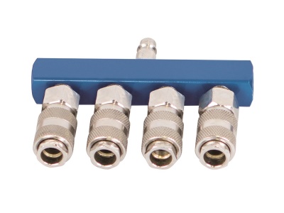 Scheppach Vzduchová rozbočka se 4 rychlospojkami