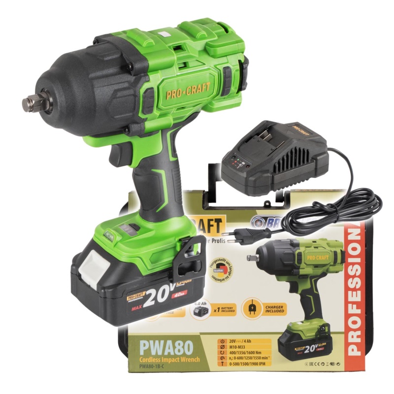 Aku rázový utahovák Procraft PWA80 1b