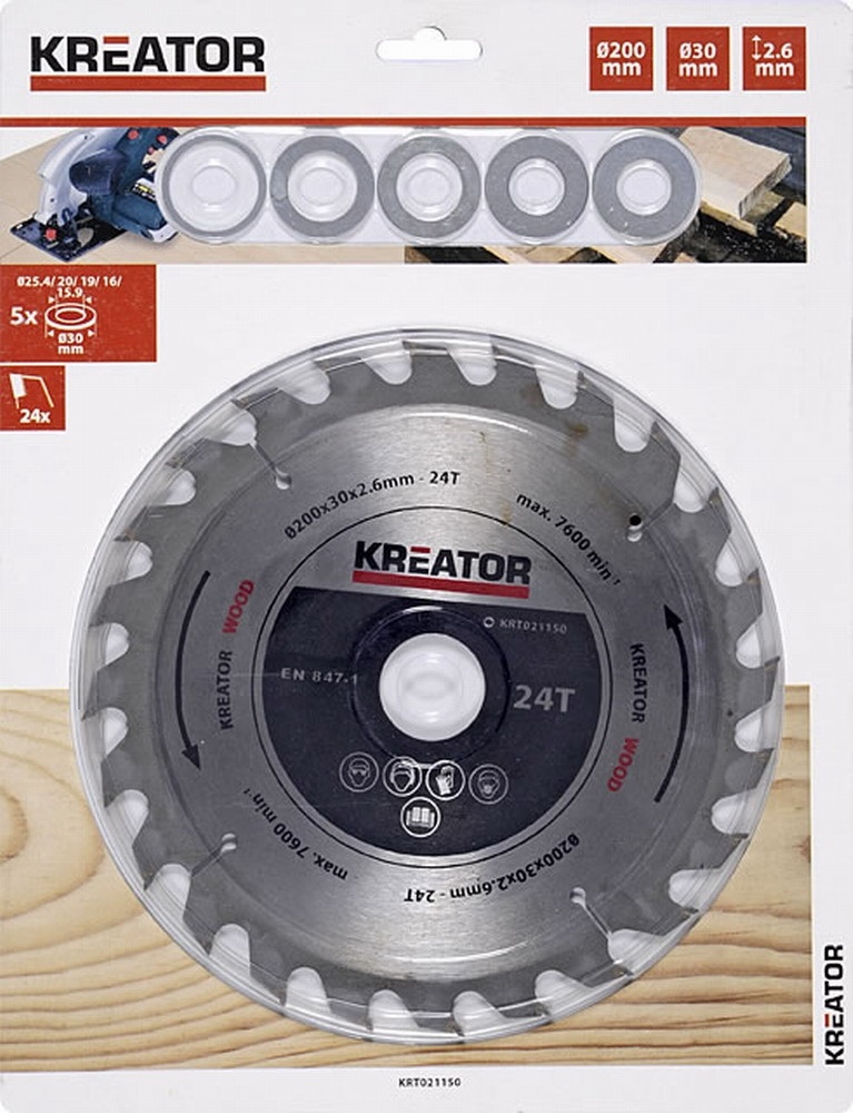 KRT021150 - Pilový kotouč na dřevo 200 mm, 24 Z