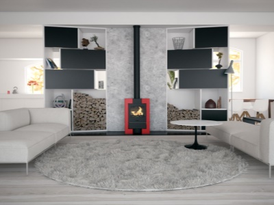 HS Flamingo ESPO II červená - krbová kamna