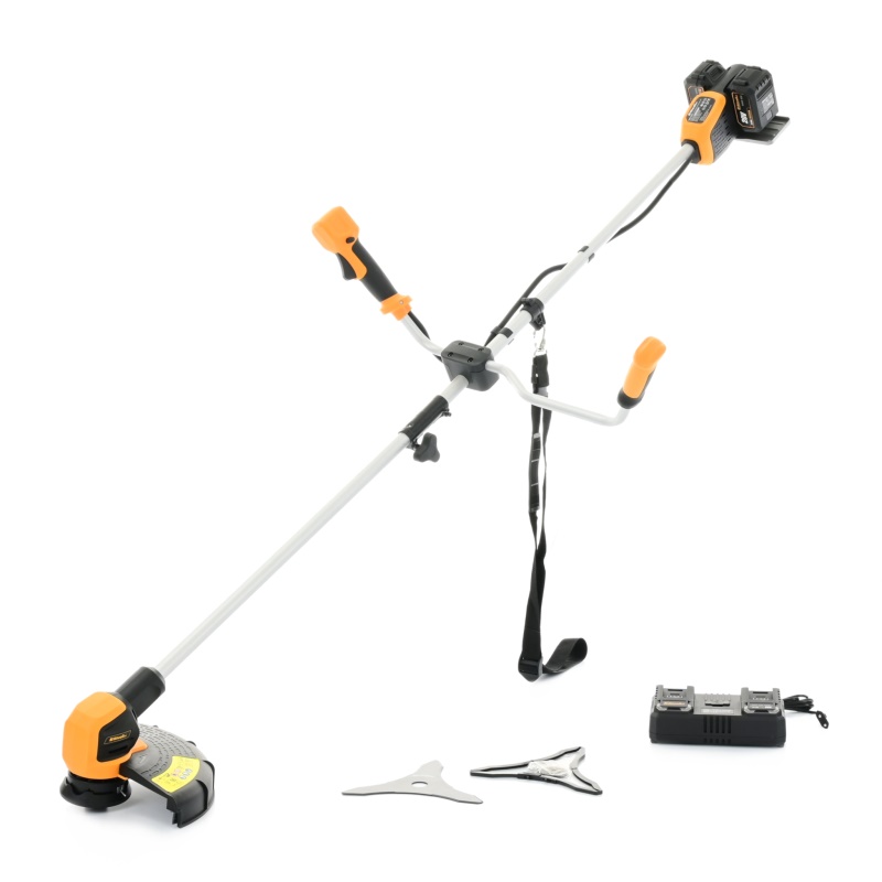 Riwall PRO RABC 2620i SET - aku křovinořez 2 x 20 V + 2x 4 Ah baterie + duální rychlonabíječka 4,5 A