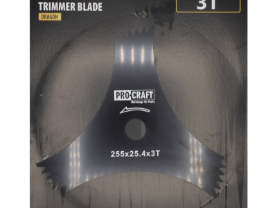 Nůž křovinořezu (D255*25.4) 3T (DRAGON) PROCRAFT