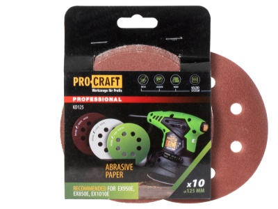 Brusný výsek (papír) 10 ks.  Procraft КD125.40