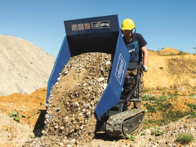 Scheppach DP 5000 - pásový přepravník 500 kg s hydraulickým sklápěním korby