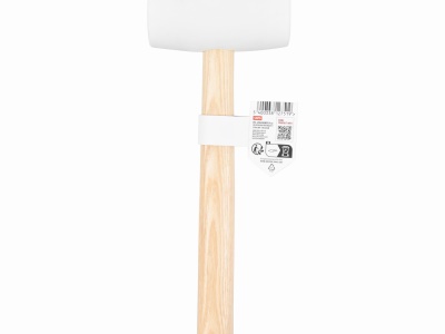 KRTH90605 - Gumová palice bílá 700g - Dřevěná násada