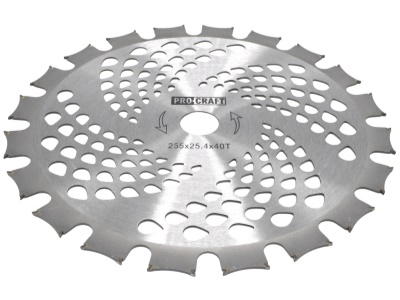 Nůž křovinořezu (D255*25.4) 40Т (oboustranný) PROCRAFT