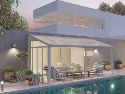 Palram - Canopia Boční stěna k pergolám Sierra / Capri (bílá)