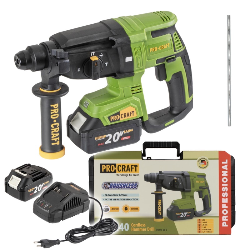 Aku vrtací kladivo  Procraft PHA40