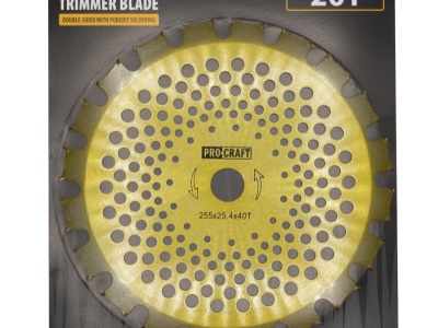 Nůž křovinořezu (kotouč) (D255*25.4) 40Т  (oboustranný) (gold) PROCRAFT