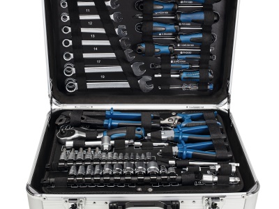 Scheppach TB 150 - hliníkový kufr s nářadím, 101 dílů