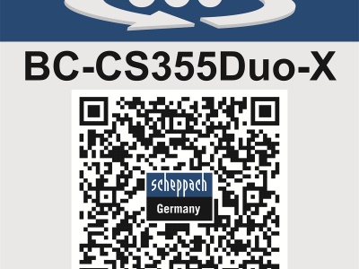 Scheppach BC-CS355DUO-X-SET XL2 - 2x20 V IXES aku řetězová pila + 2x 4Ah baterie + duální nabíječka 4,5 A