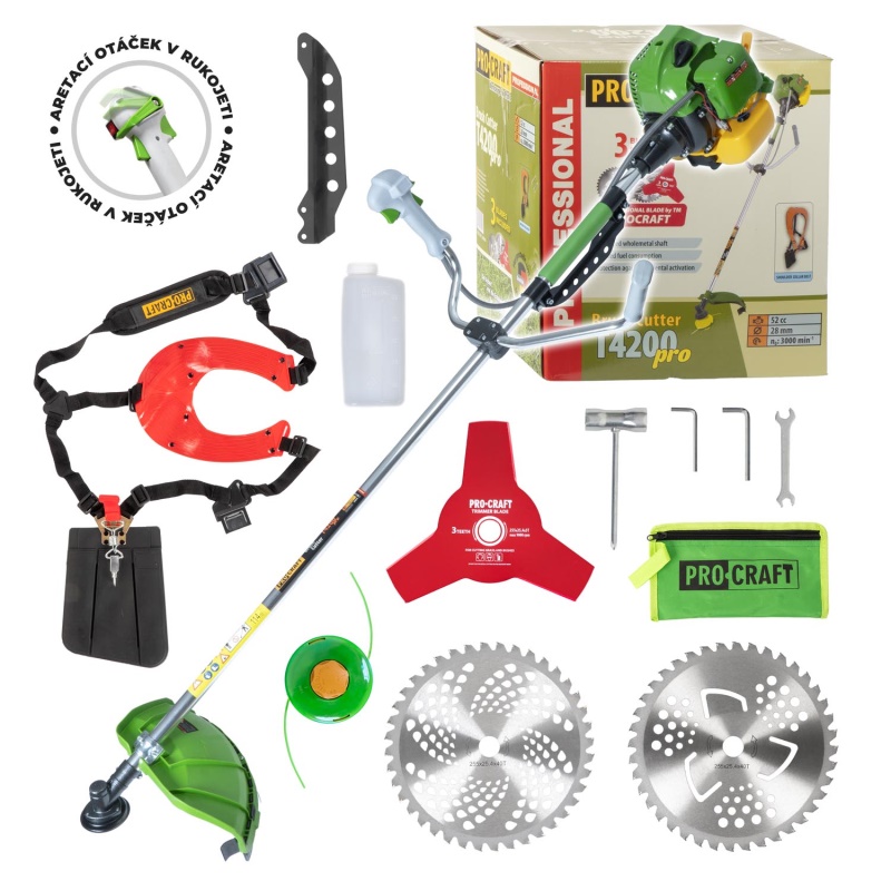 Benzínový křovinořez Procraft T4200 Pro