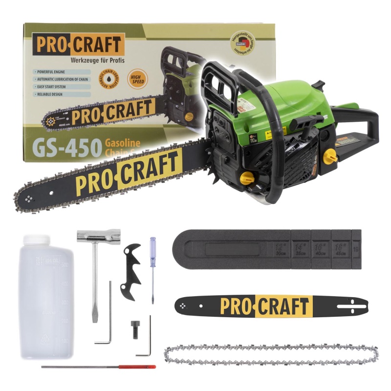 Benzínová řetězová pila Procraft GS-450