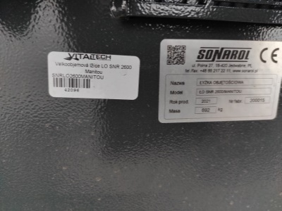 Velkoobjemová lžíce LO SNR 2600 Manitou