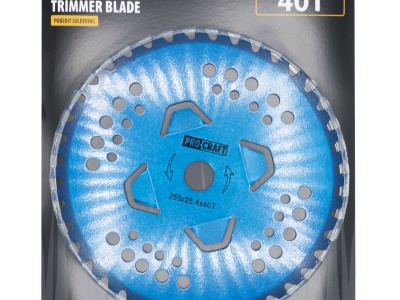 Nůž křovinořezu (kotouč) (D255*25.4) 40T karbid wolframu (blue) PROCRAFT