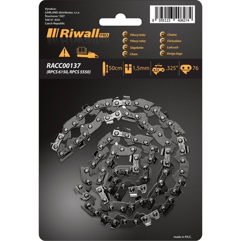 Riwall PRO Pilový řetěz .325" 1,5 mm ( lišta 20" ) 76 článků - pro RPCS 6150 / RPCS 5550