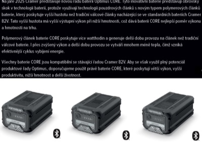 CRAMER Baterie CORE400 82V 5,5Ah