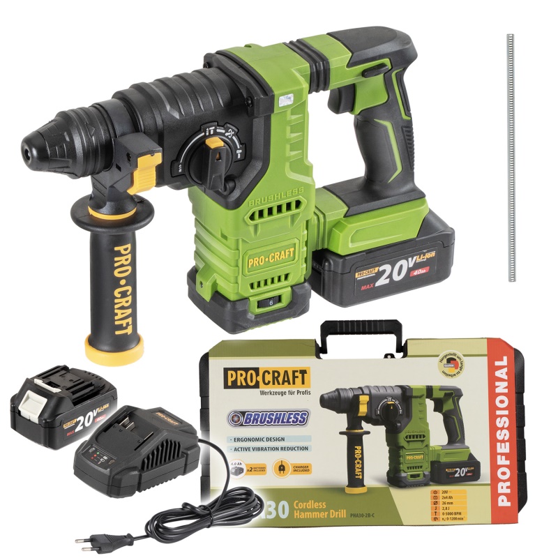 Aku vrtací kladivo Procraft PHA30