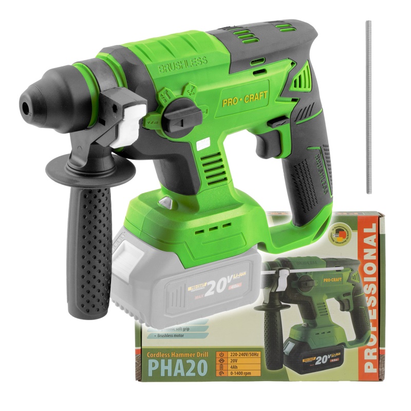 Aku vrtací kladivo Procraft PHA20 bez akumulátoru a nabíječky
