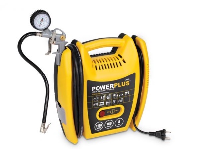 POWX1705 - Kompresor 1100W  plus  5 ks přísl. bezolejový