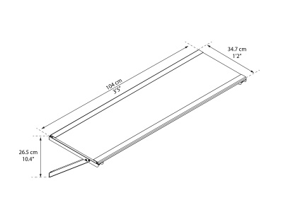 Palram - Canopia Skylight Utility Shelf - praktická závěsná police pro domky série Yukon 11