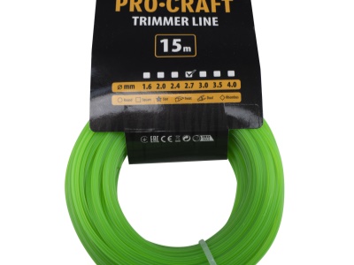 Struna žací (2.7mm) (15м) hvězda PROCRAFT