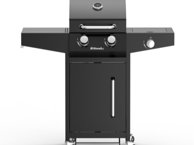 Riwall PRO RGG 21 - plynový gril 10 kW se dvěma hořáky a bočním vařičem