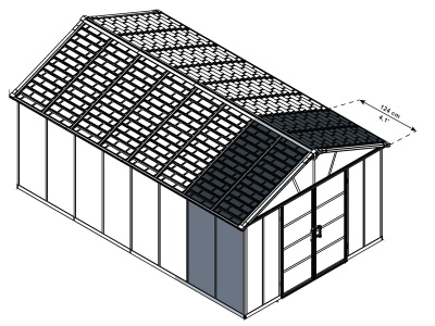 Palram - Canopia Rozšiřovací modul 11x4,1 pro domky série Yukon 11 (antracit)