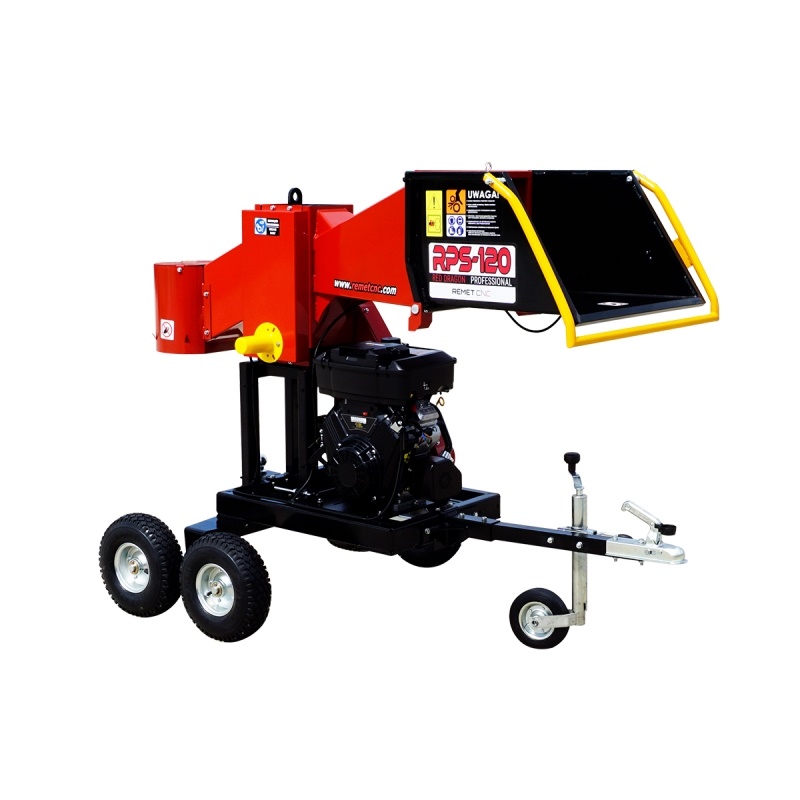 Špalíkovač se spalovacím motorem Model RPS-120 Remet (27 HP) + Terénní podvozek