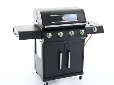 Riwall PRO RGG 41 EXL - luxusní plynový gril 17 kW se čtyřmi hořáky a bočním vařičem