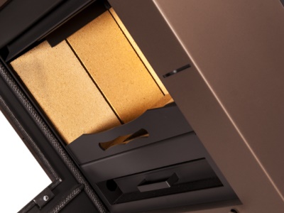 HS Flamingo Evenes hnědá sametová - krbová kamna