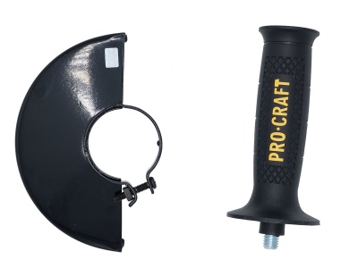 Bruska úhlová Procraft PW1050 + rychloupínací matice, 10x řezný kotouč, 2x lamelový kotouč