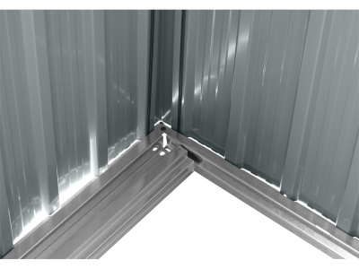 Riwall PRO RMSP 9x8 Anthracite LUX - zahradní domek kovový 2,4 x 2,8 m s pultovou střechou antracit