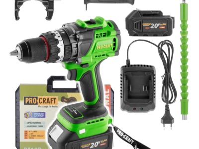 Aku vrtací šroubovák Procraft PA18ProBL-1B-C