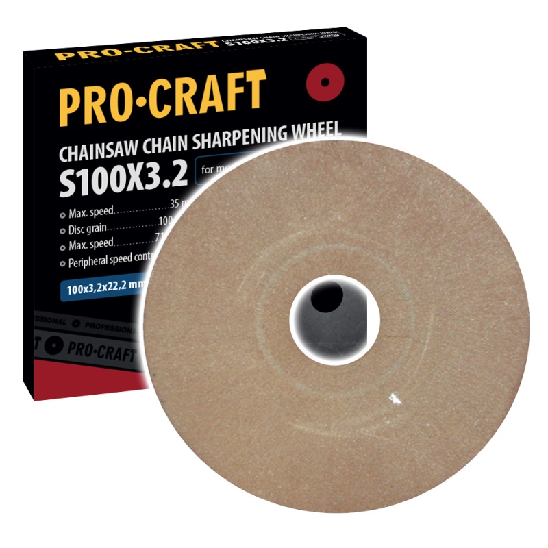Brusný kotouč pro ostřičku řetězových pil Procraft S100X3.2 /SK950