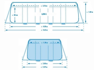 Bazén Florida Premium 2,00x4,00x1,00 m + KF 1,2 vč. přísl. - Intex 26776NP