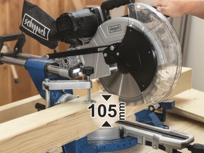 Scheppach HM 140 L - pokosová pila s potahem, laserem a oboustranným nastavením náklonu