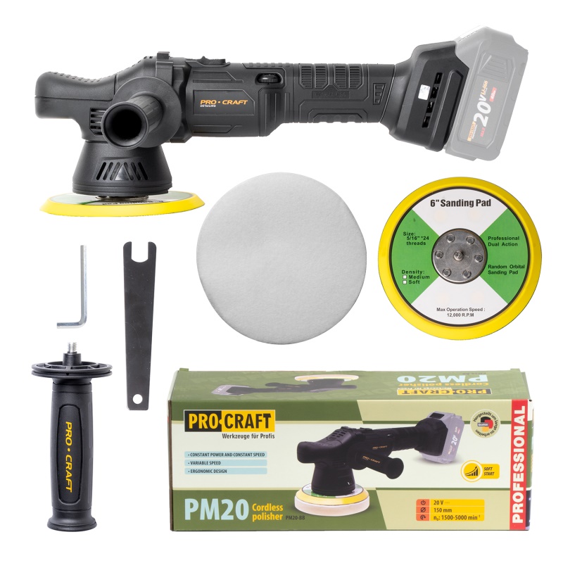 Aku leštička Procraft PM20bb (bez baterie a nabíječky)