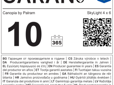 Palram - Canopia Skylight 4x6 antracit - zahradní domek