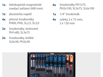 Scheppach TB 200 - hliníkový kufr s nářadím, 141 dílů