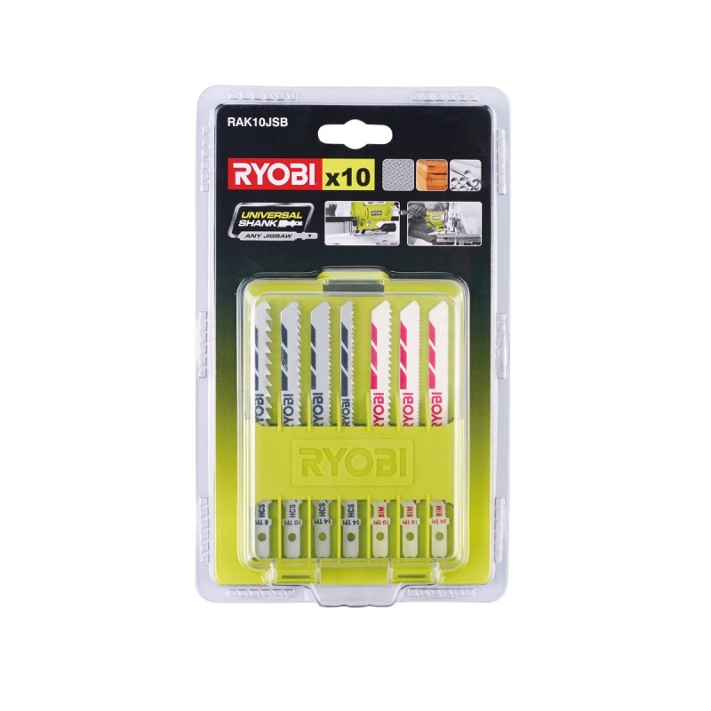 Ryobi RAK10JSB - 10ti dílná sada pilových plátků pro přímočaré pily