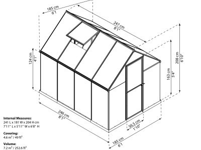 Palram - Canopia Multiline 6x8 - polykarbonátový skleník